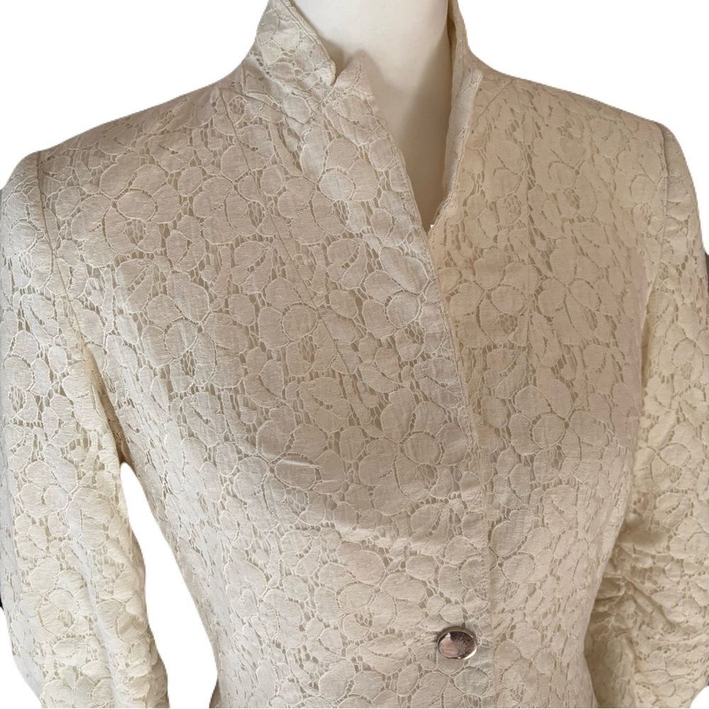 Calvin Klein Lace Ivory Blazer - Size 10 - Beautiful - Picture 3 of 10